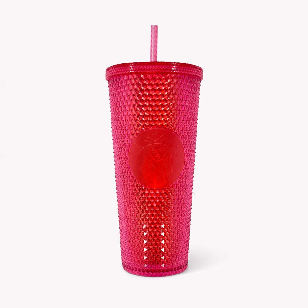 Title NWT Starbucks Neon Pink Studded Bling Tumbler Cold Cup 24oz Venti 2019 Hol
